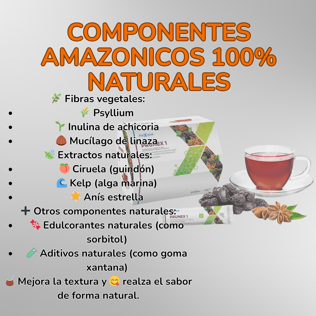 PRUNEX 1 DE FUXION – Apoya la limpieza natural y el equilibrio del sistema digestivo