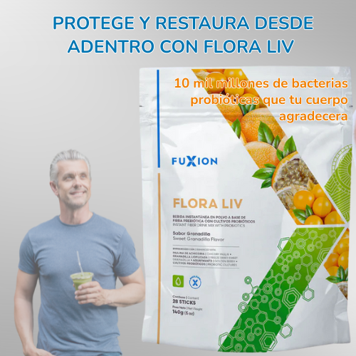 FLORA LIV DE FUXION - Solución Probiótico  Natural para tu Digestión