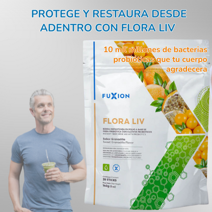 FLORA LIV DE FUXION - Solución Probiótico  Natural para tu Digestión